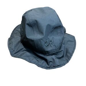 OUTDOOR RESEARCH OR Black Nylon GORE-TEX RAIN HAT Waterproof Wide Brim